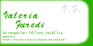 valeria furedi business card